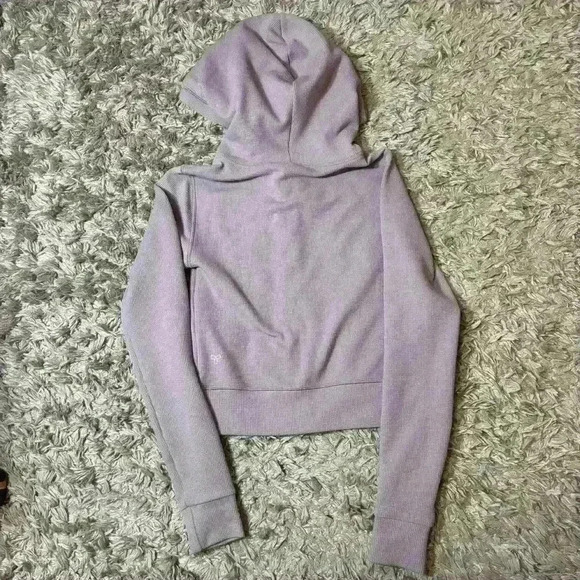 Purple ash TNA WAFFLE  ZIP HOODIE - Picture 3 of 7